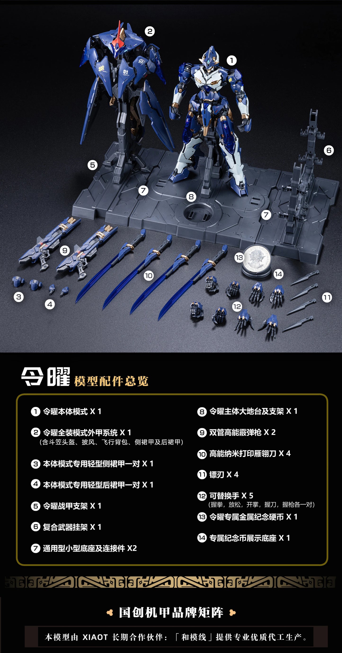 【New product】XIAOT BURNING STEEL HEAVY INDUSTRY DP ESCORT AGENCY PROJECT 01 LING YAO MG 1/100 anime doll Assembly Mecha Model
