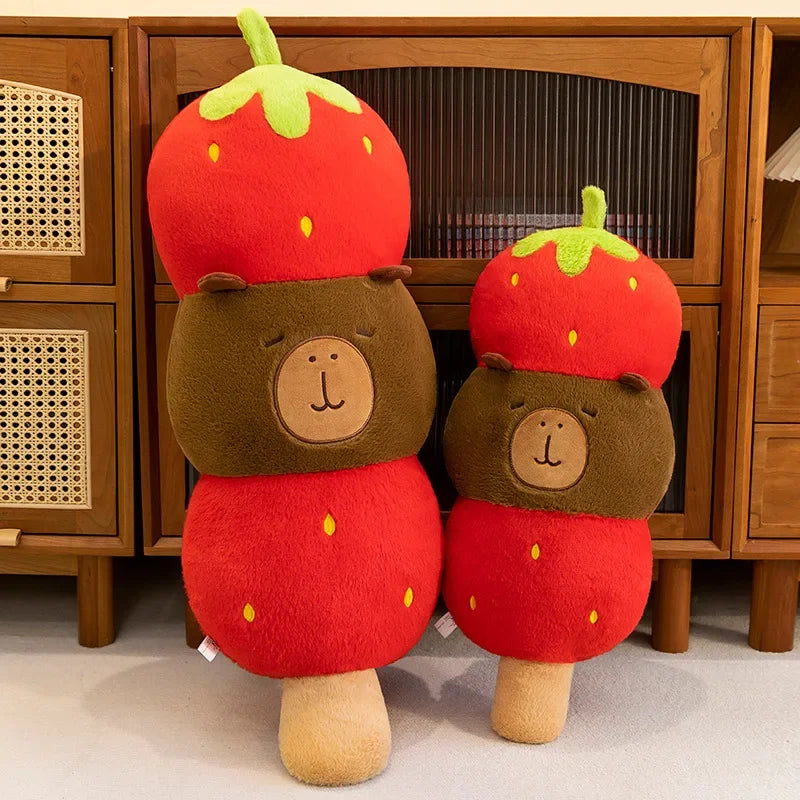 New 60-80cm Kawaii Creative Capybara Series Plush Toys Cartoon Stuffed Animals Soft Indoor Ornament for Children's Pillows