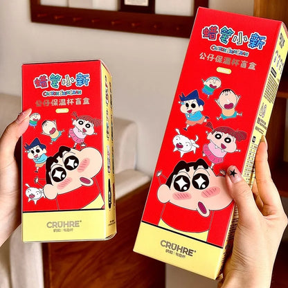 Original Crayon Xiaoxin Insulated Cup Blind Box Cute Large Capacity Portable Water Cup Christmas Surprise Girl Gift Mystery Box