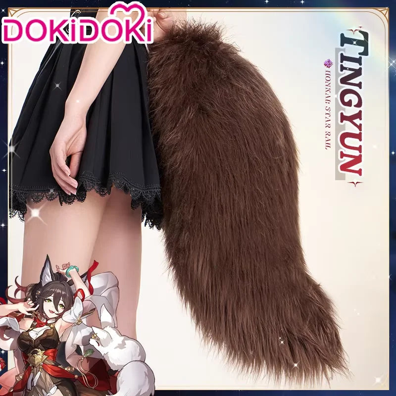 IN STOCK Jiaoqiu Tingyun Fugue Tail Ears Cosplay Props Game Honkai: Star Rail Cosplay DokiDoki Cute FoxEars Tail Foxian
