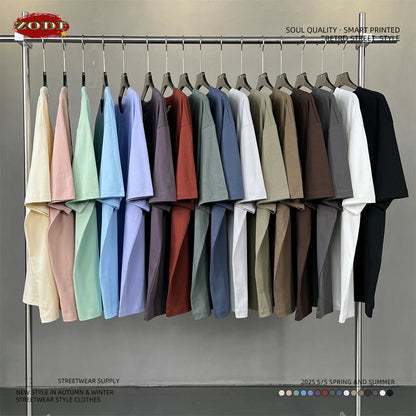 ZODF Fashion 2025 Summer Men Sorona T-Shirts Unisex Casual Cool Feeling Quick Dry O Neck 245gsm T Shirt Brand Tees HY1032