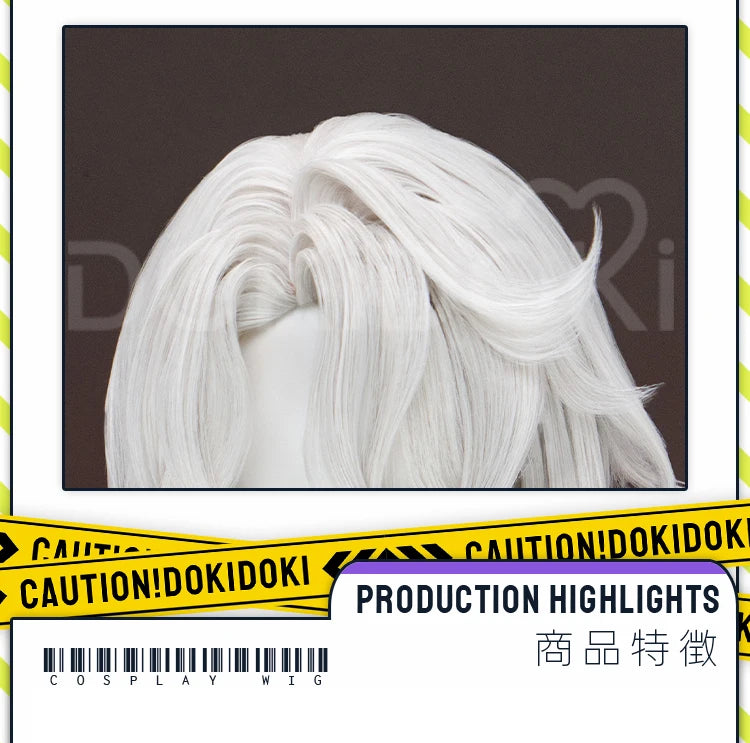 IN STOCK Varka Durin Rerir Wig Game Genshin Impact Song of the Welkin Moon DokiDoki Knights of Favonius Varka Wig Halloween Horn