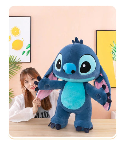 30/60cm Disney Lilo and Stitch Plush Toys Standing Posture Kawaii Pixar Anime Plushie Stich Dolls Soft Stuffed Gift for Children