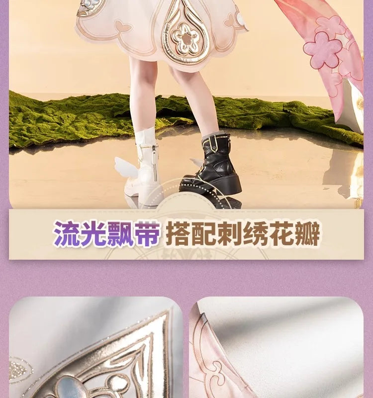 Honkai Star Rail Tribbie Cosplay Costume Wig Dress Uniform Headwear Wings Halloween Party Women Girls Carnival Role Play Props