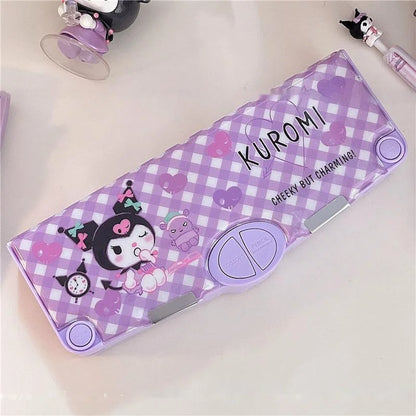 Genuine Kuromi Secondary School Student Multifunctional Pencil Box Stationery Box Children's Handmade Pencil Box Two Options