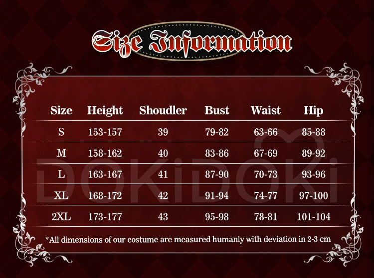 IN STOCK Lady Maria Cosplay Costume Game Bloodborne【S-2XL】DokiDoki-R Women Halloween Costume Hat Plus Size