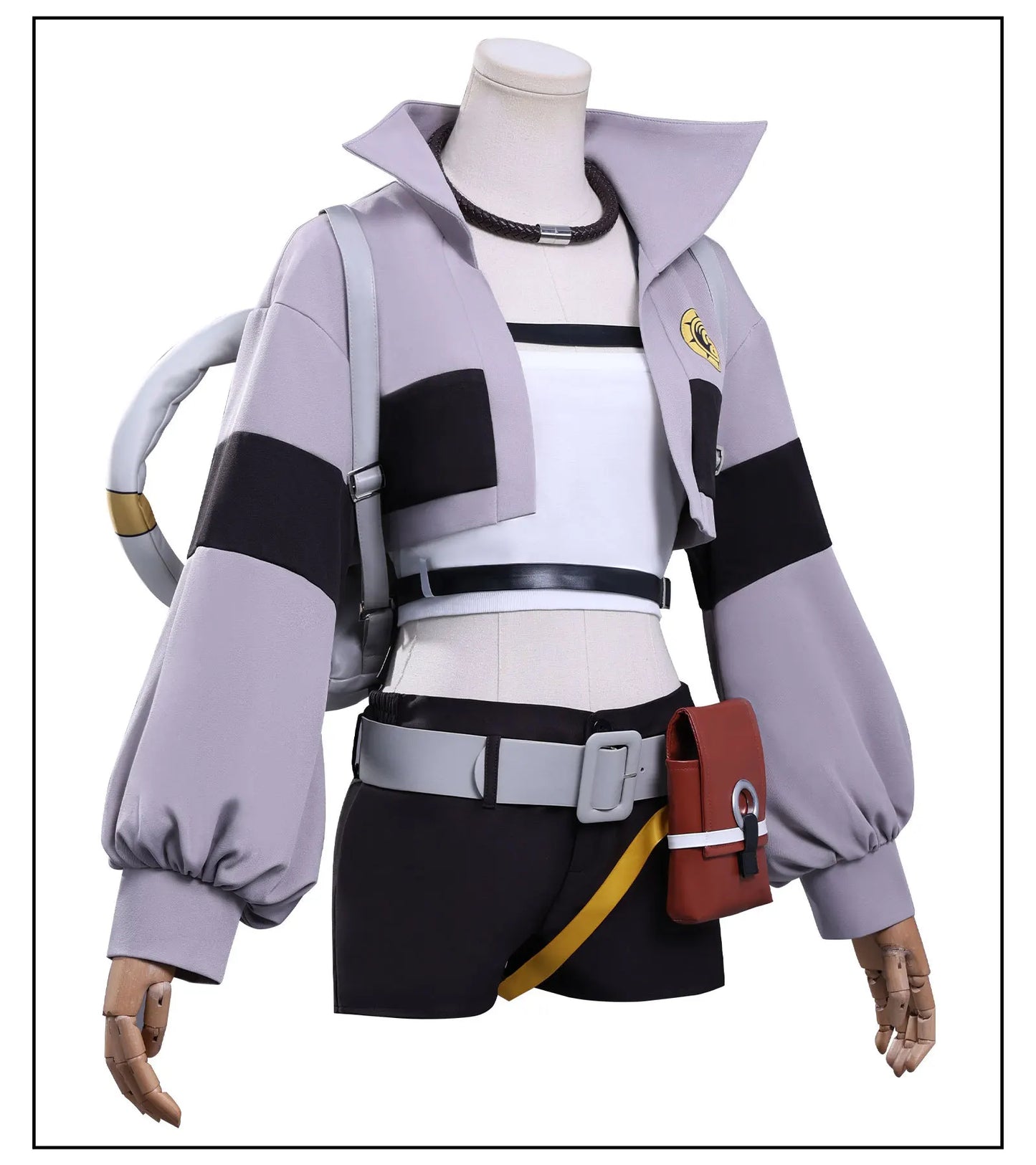 Anime Gachiakuta Riyo Reaper Cosplay Costume Uniform Jacket Short Backpack Akuta Cleaners Halloween Party for Women Girls iCoser