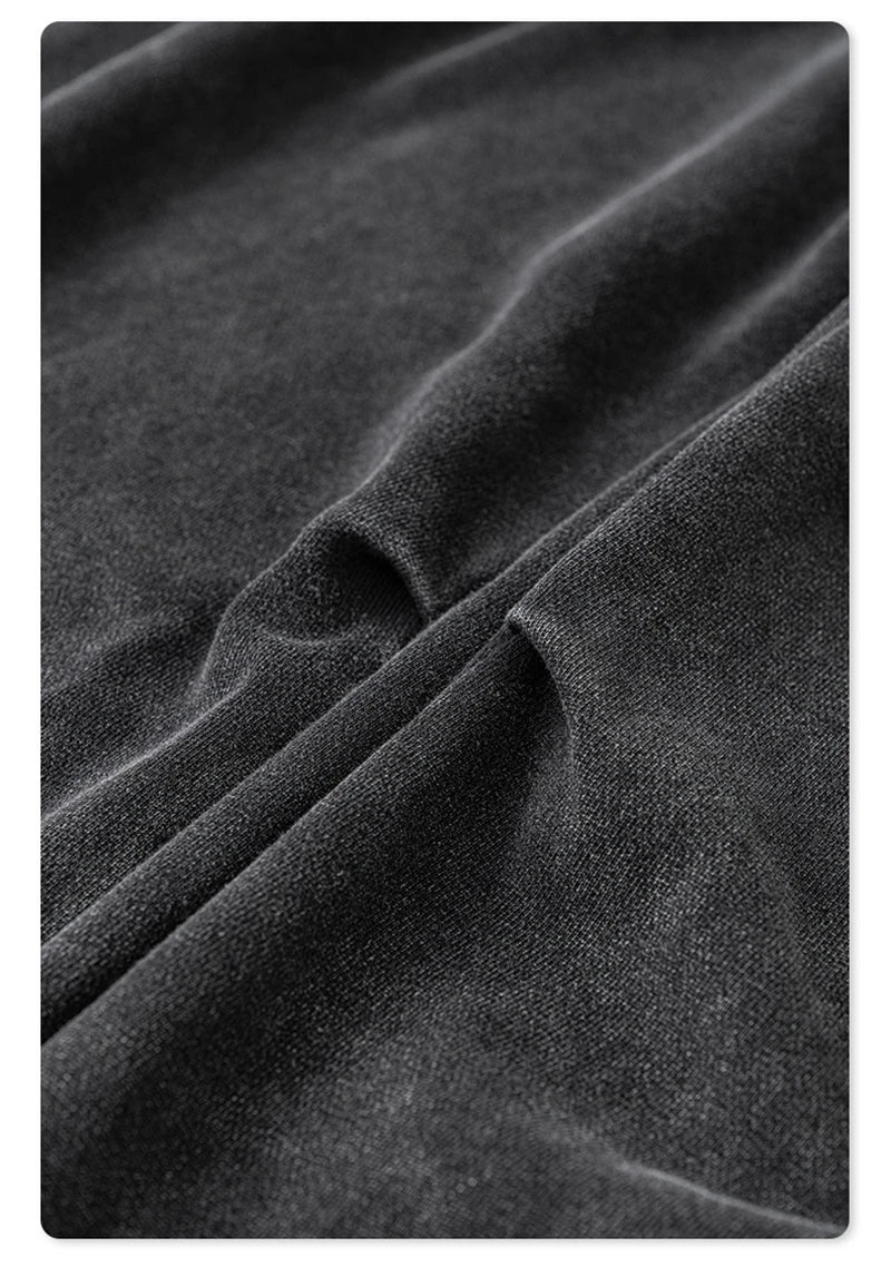 ZODF Retro 2024 Winter Patchwork Pants For Men Unisex Washed High Street 370gsm Oversized Double Knees Straight Trousers HY0878