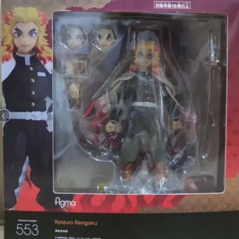 Anime Demon Slayer Kyoujurou Combat posture Action Figure Parts are replaceable PVC Model Desk Decor doll Toy collect Gift boxed