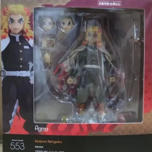 Anime Demon Slayer Kyoujurou Combat posture Action Figure Parts are replaceable PVC Model Desk Decor doll Toy collect Gift boxed