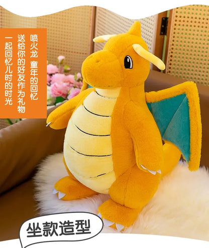 Pokemon Dragonite Plush Toy  Large Size Rabbit Plush 45/60/80cm Pokémon Plushie Animal Soft Stuffed Kawaii Toy Gift for Children