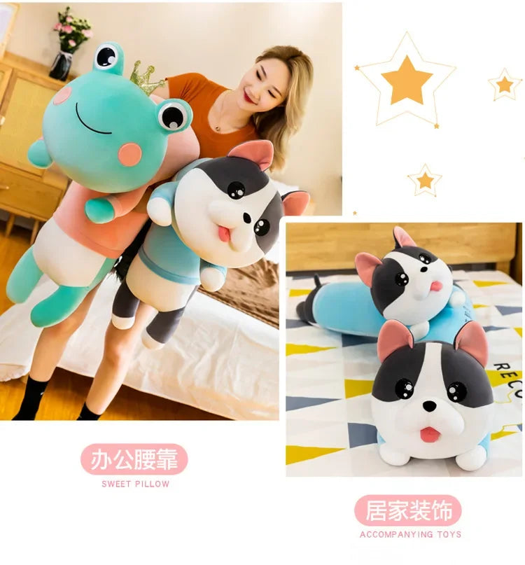 New70-130cm Monkey Doll Husky Plush Toy Frog Pillow Duck Doll Cute Plush Toys for Children Gifts