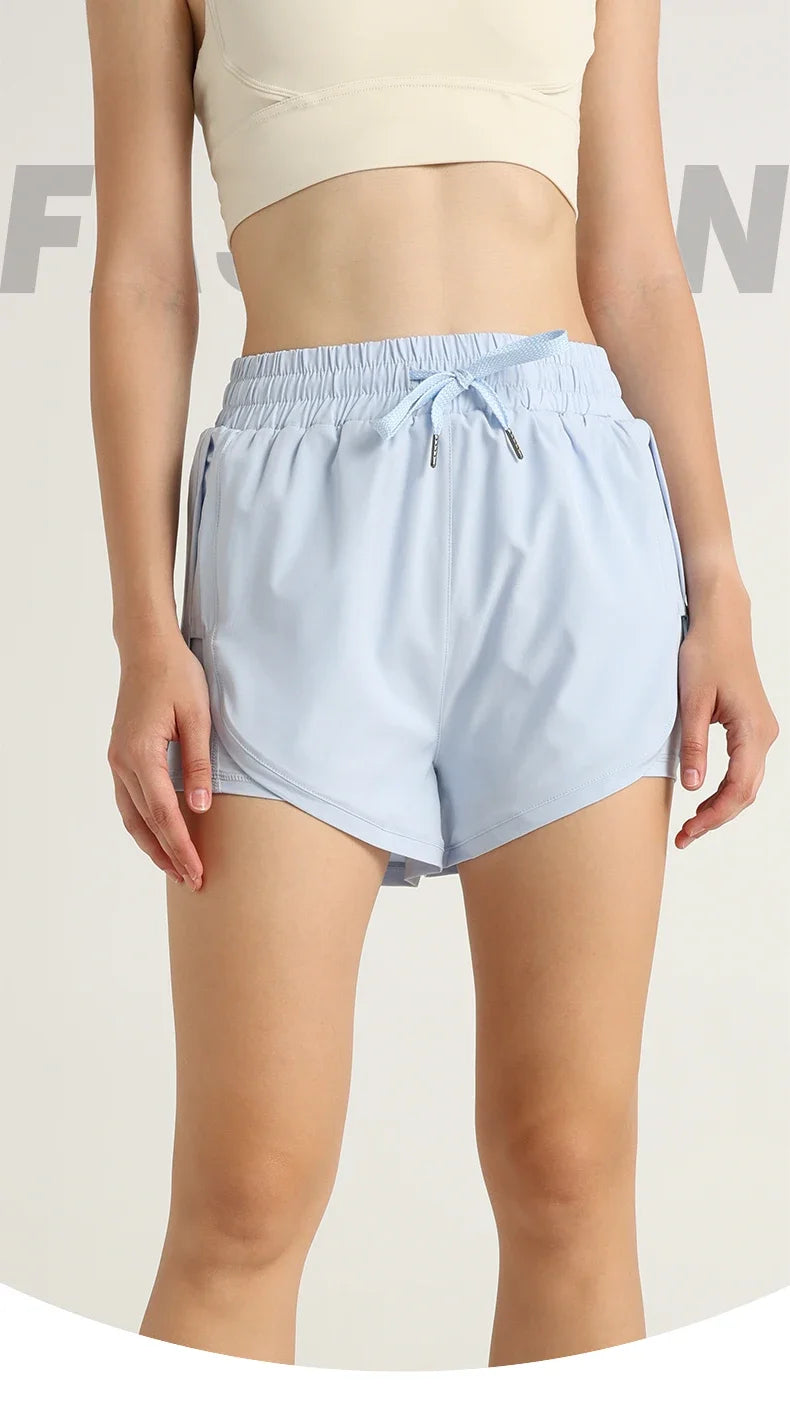 Codex Sports Women’s Lightweight High Waist Loose Yoga Shorts Quick Dry Breathable Athletic Running Outdoor