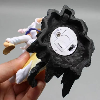 14cm One Piece Anime Figure Nika Monkey D Luffy Gear 5 With Moon Light Action Figure Statue Model Collection Toys Gift Ornaments