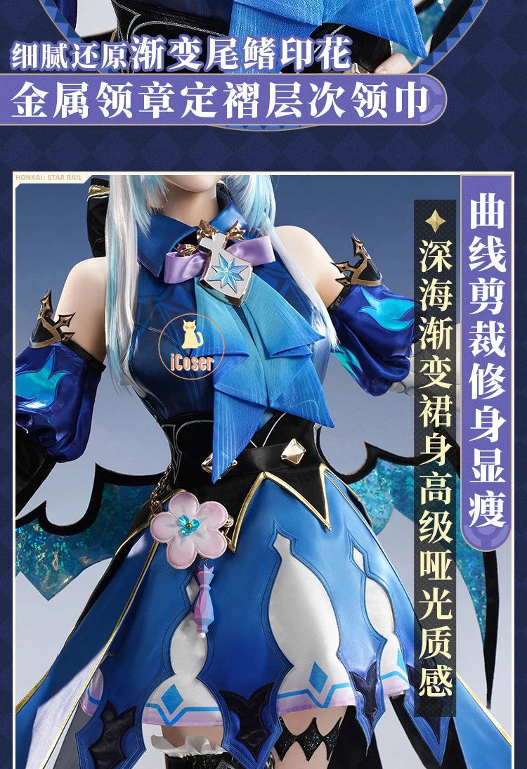 Honkai Star Rail Cerydra Cosplay Costume Wig Dress Uniform Headwear Game Outfit Halloween Party for Women Girls Role Play Props