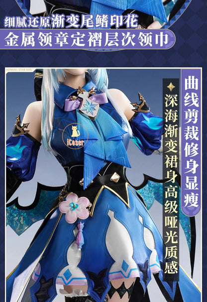 Honkai Star Rail Cerydra Cosplay Costume Wig Dress Uniform Headwear Game Outfit Halloween Party for Women Girls Role Play Props