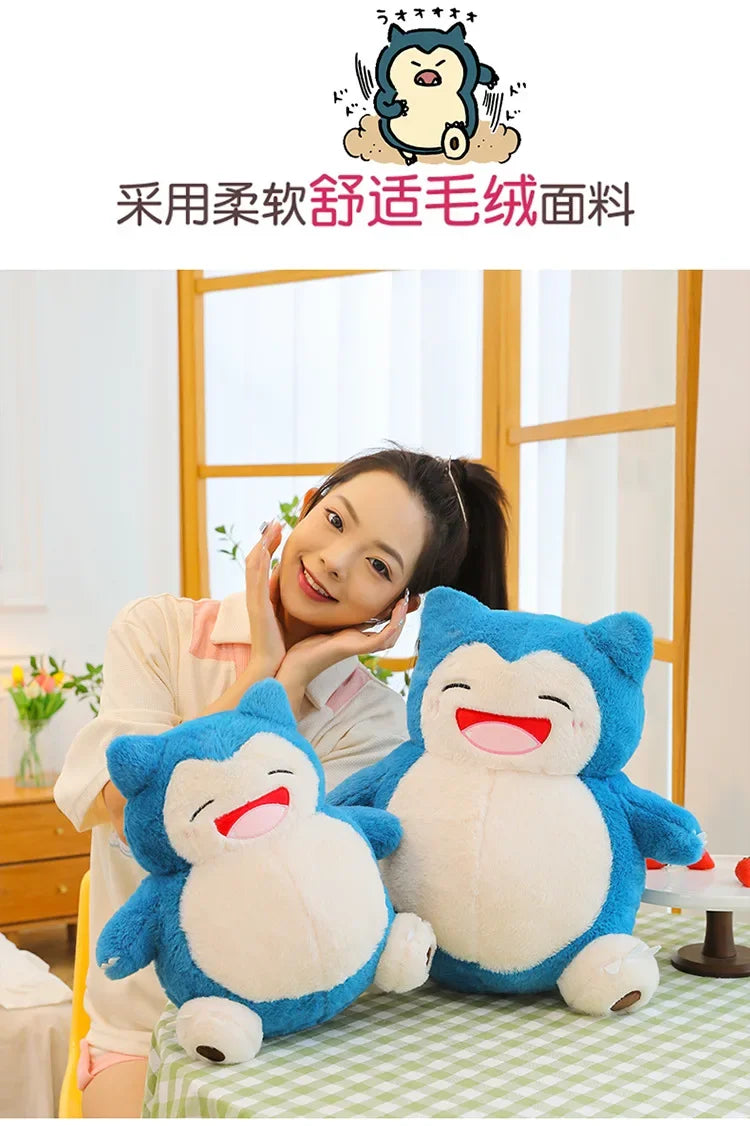 85/100CM Big Size Snorlax Plushie Pokemon Cartoon Anime Peluche Kawaii Stuffed Cushion Comfortable Soft Doll Children Toy Gift