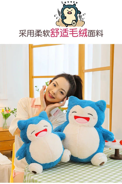 85/100CM Big Size Snorlax Plushie Pokemon Cartoon Anime Peluche Kawaii Stuffed Cushion Comfortable Soft Doll Children Toy Gift