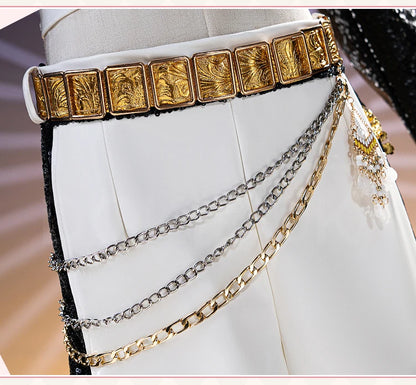 【Last Batch】IN STOCK Miraa Rumii Cosplay Costume【110-150】DokiDoki-N Halloween Family Girls Black Golden Suit Plus Size