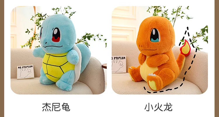 35-60CM Big Size Pokemon Charmander Plushies Squirtle Cartoon Anime Peluche Ornament Comfortable Soft Doll Children Toy Gift