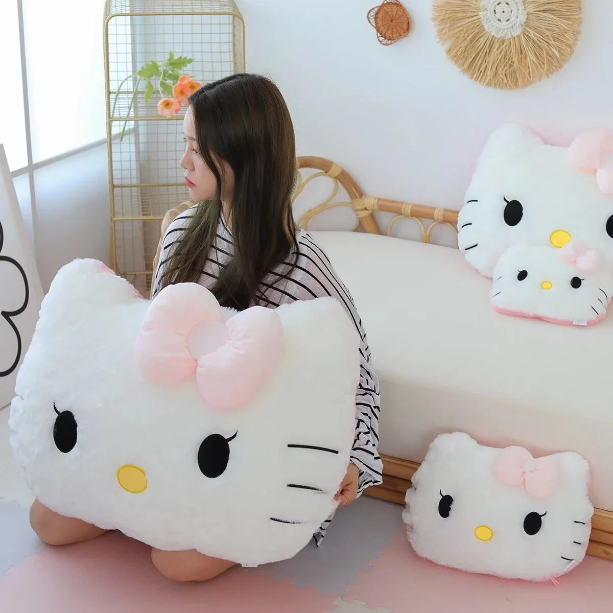 Big Size Hello Kitty Back Cushion Very Soft Sanrio Throw Pillow Sofa Bed Bedside Cushion Home Decor Gifts Girl Washable