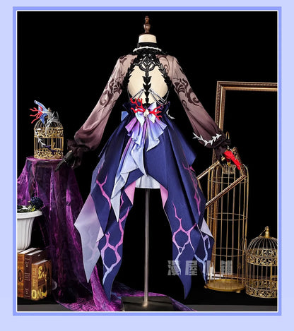 iCoser Honkai Star Rail Hysilens Cosplay Costume Wig Dress Headwear Amphoreus Halloween Party for Women Girls Carnival Cos Props