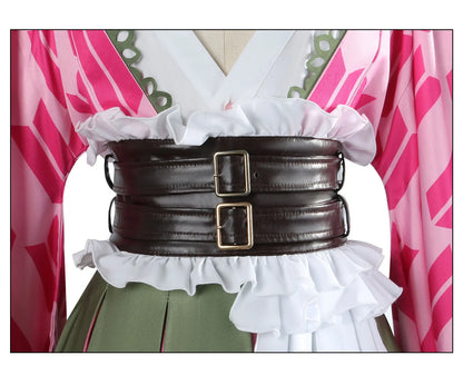 Kanroji Mitsuri Cosplay Costume Set Women Polyester