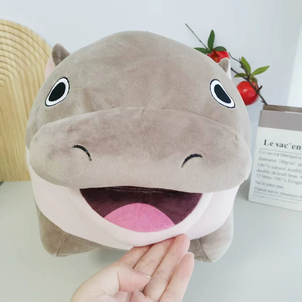 Cute Cartoon Hippo Plushies Stuffed Toy Animal Moo Deng Plush Hug Pillow Plump Hippo Soft Doll Home Decor Girl Boy Present