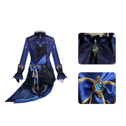 Genshin Impact Furina Cosplay Costume Set Polyester