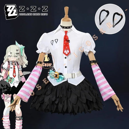 Chinatsu Remiel Cosplay Costume Skirt Uniform Angels of Delusion Zenless Zone Zero Halloween Party for Women Girls Carnival Prop