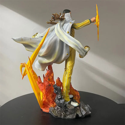 New One Piece Kizaru Borsalino Anime Figure Three Major Generals Of The Navy Borsalino Pvc Luminous Statue Collection Model Gift