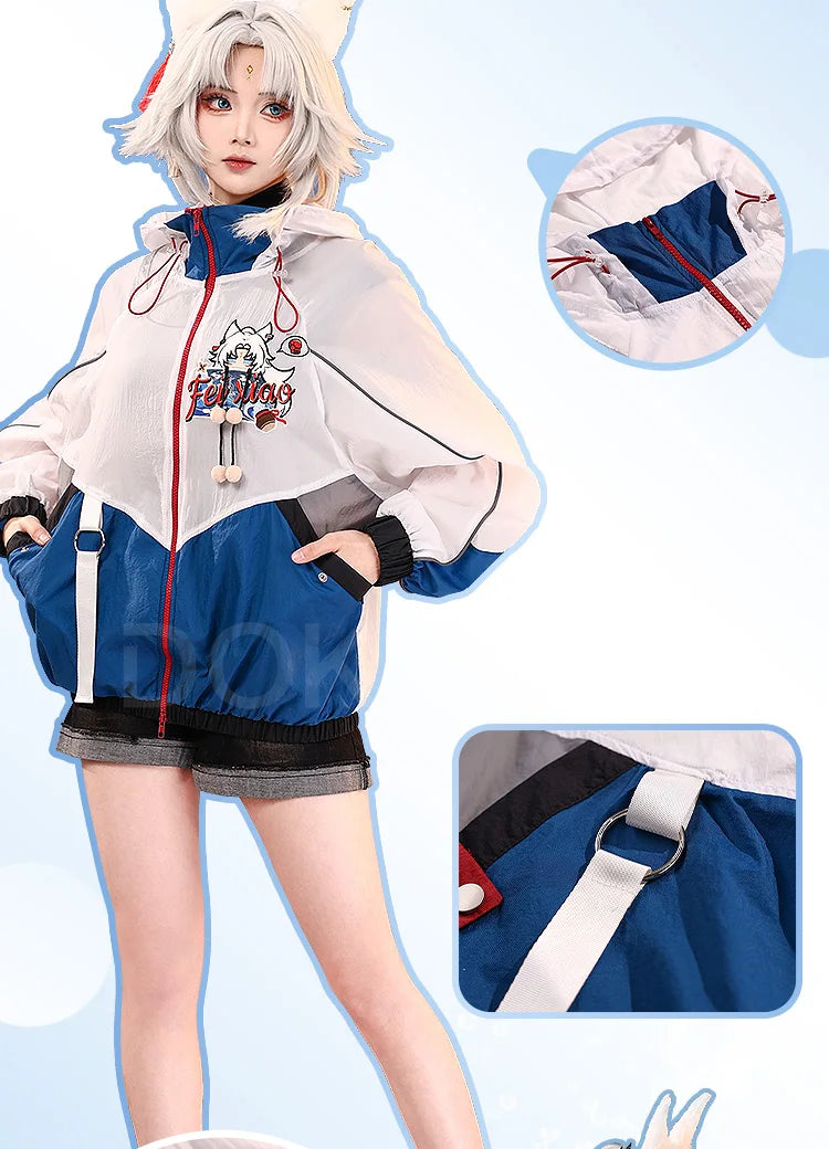 Aventurine Blade Robin Firefly Sparkle Feixiao Doujin Cosplay Costume Game Honkai: Star Rail DokiDoki-SR HSR Sunscreen Jacket