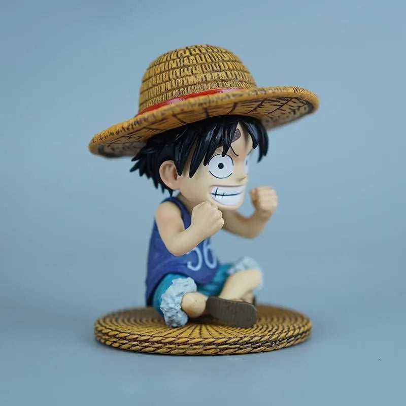 One Piece Luffy Anime Figures 9.5cm Monkey D. Luffy Figure Cute Pvc Statue Desktop Decor Collection Model Toys Xmas Gift
