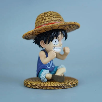 One Piece Luffy Anime Figures 9.5cm Monkey D. Luffy Figure Cute Pvc Statue Desktop Decor Collection Model Toys Xmas Gift