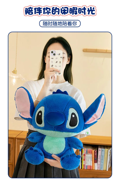 45/60/80CM Super Big Size Disney Stitch Anime Plush Stuffed Doll Kawaii Room Decoration Plushies Children's Pillow Holiday Gifts