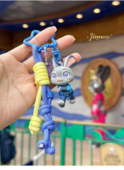 Zootopia Cartoon Character Injection Molding 3D Keychain Premium Design Anime Themed Accessories Collectible Toy Figures Gift