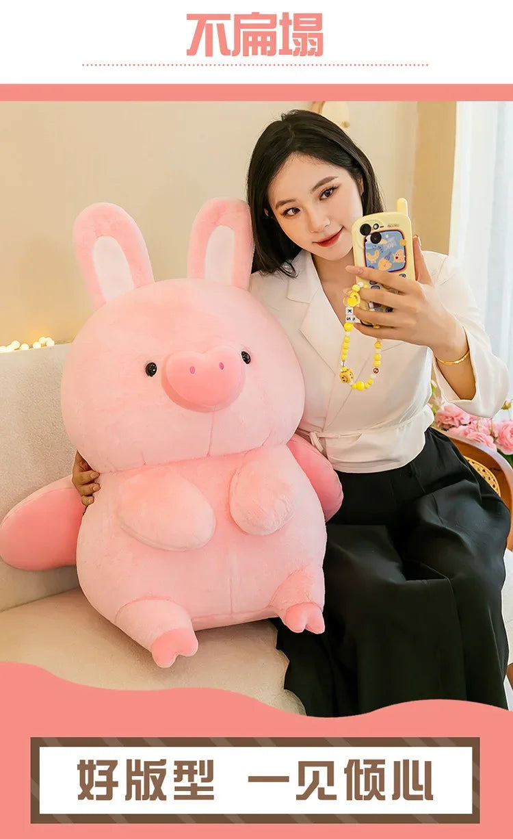 New 55cm Soft Kawaii Love Pink Pig Plush Pillow Stuffed Super Cute Round Pig High Quality Doll Gift for Childre Birthday Gift