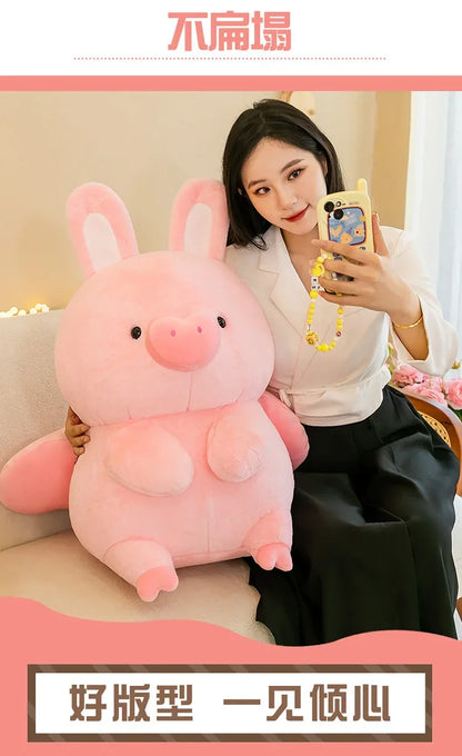 New 55cm Soft Kawaii Love Pink Pig Plush Pillow Stuffed Super Cute Round Pig High Quality Doll Gift for Childre Birthday Gift