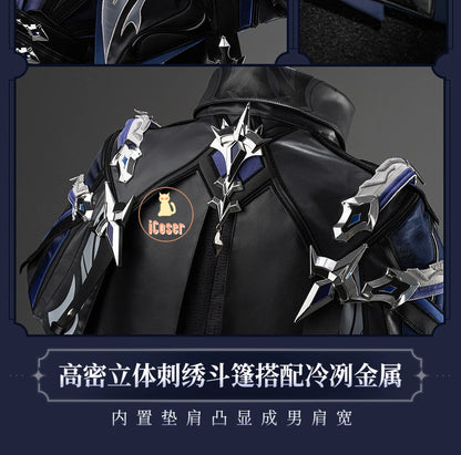 Genshin Impact Kyryll Chudomirovich Flins Cosplay Costume Wig Uniform Game Cos Outfit Halloween Party for Women Men Carnival Set