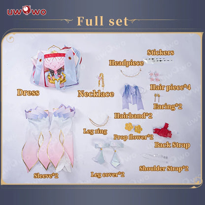 LAST BATCH UWOWO Jinhsi Cosplay Game Wuthering Waves Jinhsi Peach Blossom Cosplay Costume Dress Halloween Costume