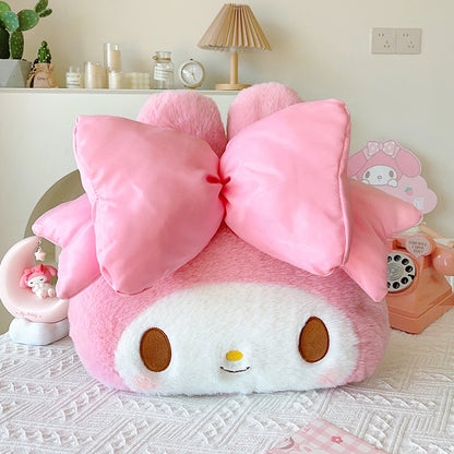 Sanrio Cartoon My Melody Headrest Back Cushion Cartoon Anime Seat Belt Cover Japanese Style Car Accessory Throw Pillow Sofa Bed