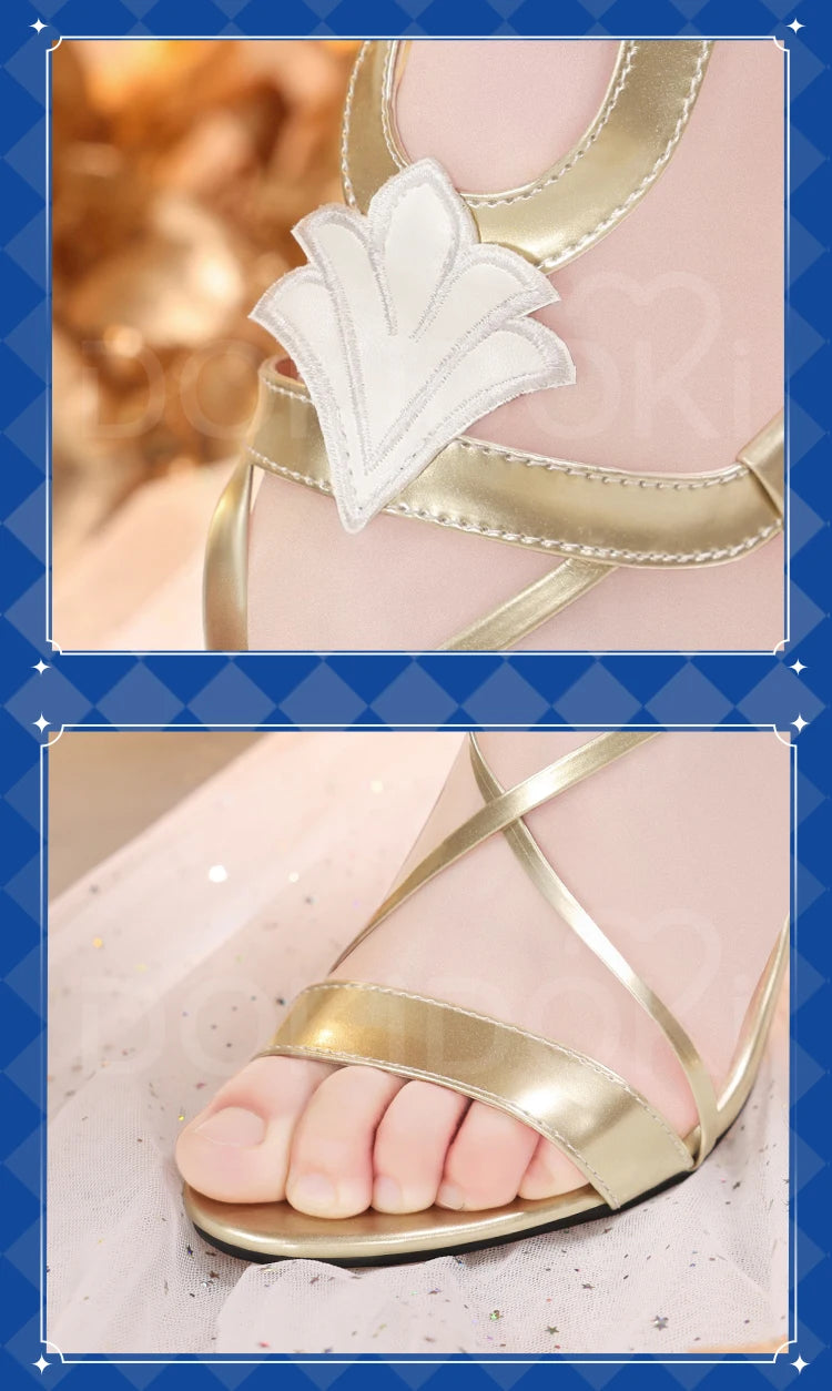 IN STOCK Aglaea Cosplay Costume Game Honkai: Star Rail DokiDoki-SR HSR Women Golden Gorgeous Dress Aglaea Halloween Wig