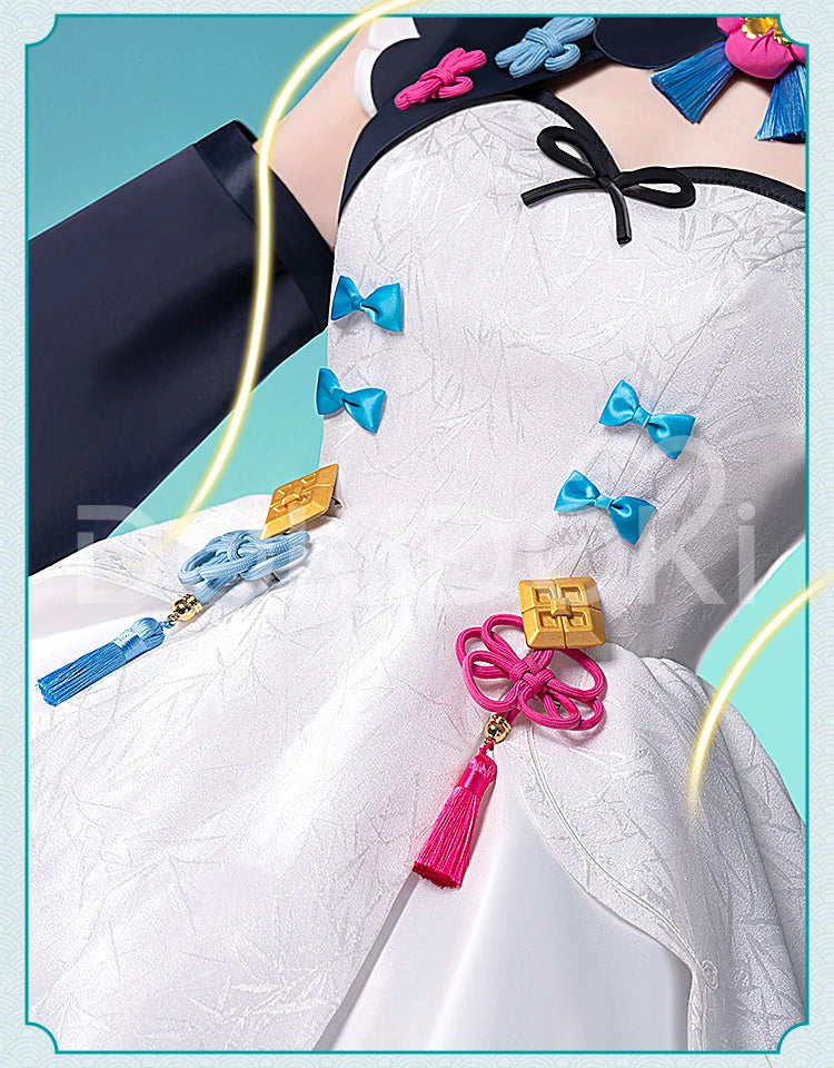 MIKUU Cosplay Costume Game Cosplay DokiDoki-R Mikku Cosplay Women Cute Lolita Dress Costume Mikuu Panda Cosplay Wig