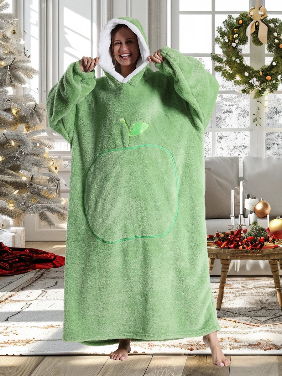 Women Hoodies Autumn Winter Extra Long Oversized Loungewear Clothes Couple Hoody Pajamas Warm Blanket Hoodie Plush Men Homewear