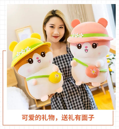 Hot 45-65cm Kawaii Hamster Plush Toy Big Size Cute Soft Stuffed Animals Sofa Pillow Plush Doll High-quality Kids Briday Gifts