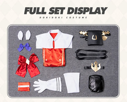 IN STOCK Gold Ship Cosplay Costume Game【S-2XL】DokiDoki-N Women Halloween Red Uniform Gold Ship Costume Plus Size