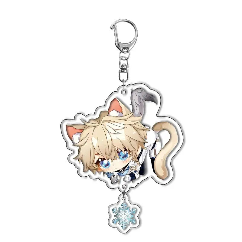 Honkai Star Rail Keychain Himeko March 7th Sampo Koski Blade Cosplay Dan Heng Silver Wolf Key Chain Astral Express Jing Yuan Boy