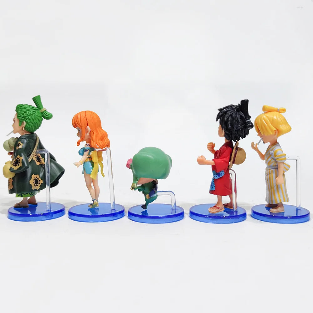 Hot 10Pcs/set One Piece Anime Figure Luffy Sanji Nami Zoro Chopper Frank Robin PVC Action Figure Model Children Dolls Gift Toys