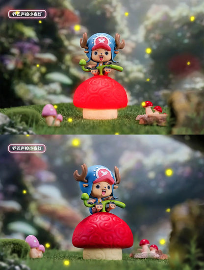 One Piece jimei Devil Fruit Serie Voice-Controlled Night Light Luffy Nico Robin Chopper Portga·D· Ace Anime Figure Desktop Model