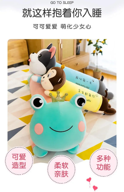 New70-130cm Monkey Doll Husky Plush Toy Frog Pillow Duck Doll Cute Plush Toys for Children Gifts